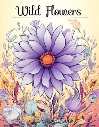 Wildflowers Adult Coloring Book