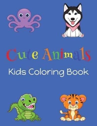 Cute Animals Kids Coloring Book