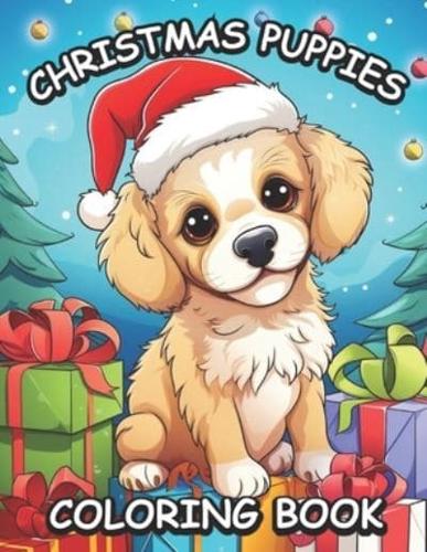 Christmas Puppies Coloring Book