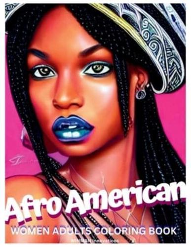 Afro American Women Adults Coloring Book