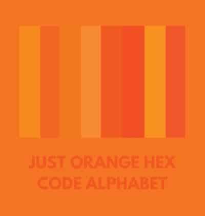 Just Orange Hex Code Alphabet