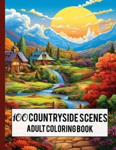 100 Countryside Scenes Adult Coloring Book