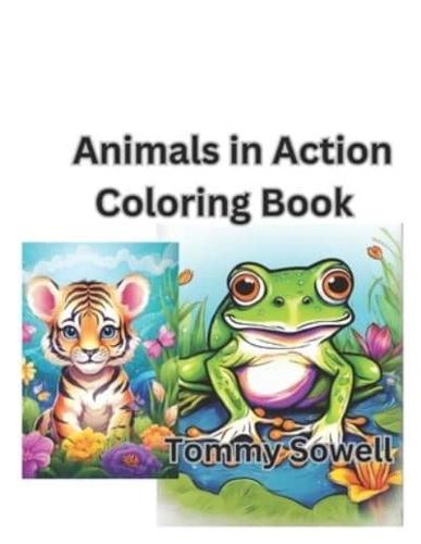 Animals in Action Coloring Book