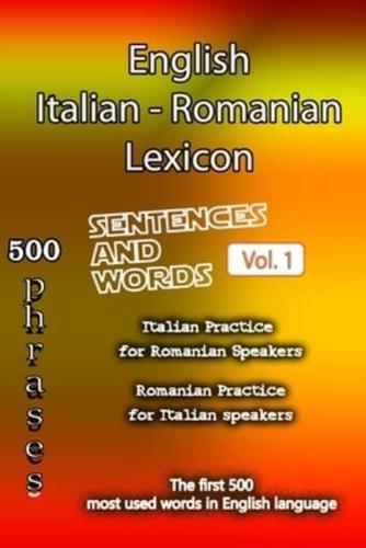 English Italian Romanian Lexicon - Volume 1