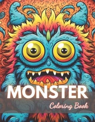 Monster Coloring Book for Adults