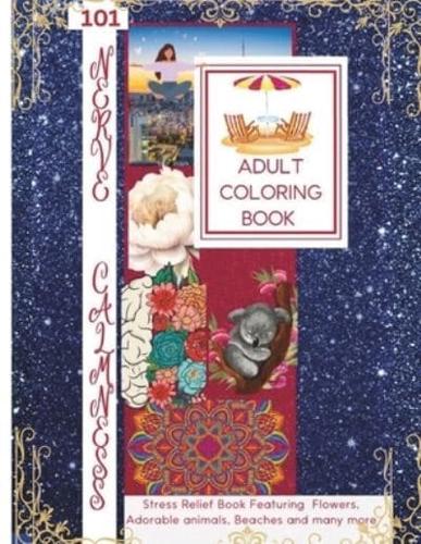 101 Nerve Calmness Adult Coloring Book