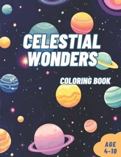 Celestial Wonders Space Coloring Book for Kids Age 4-10 Years