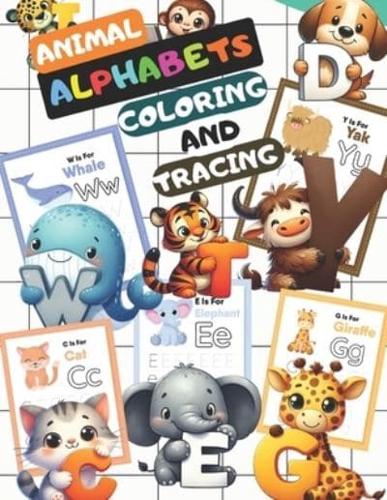 Animal Alphabets Coloring and Tracing
