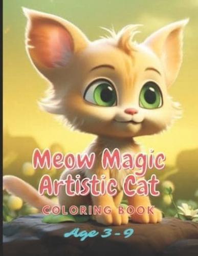 Meow Magic Artistic Cat Coloring Book - Unlock Creative Adventures