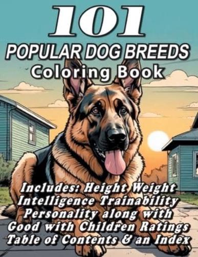 101 Popular Dog Breeds - Coloring Book