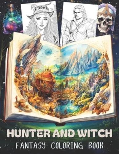 Hunter and Witch Fantasy Coloring Book