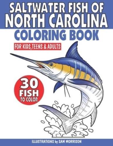 Saltwater Fish of North Carolina Coloring Book for Kids, Teens & Adults