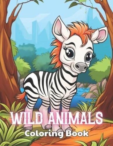 Wild Animals Coloring Book for Kids