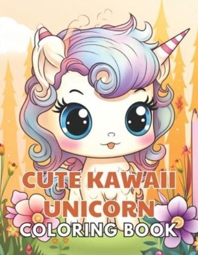 Cute Kawaii Unicorn Coloring Book