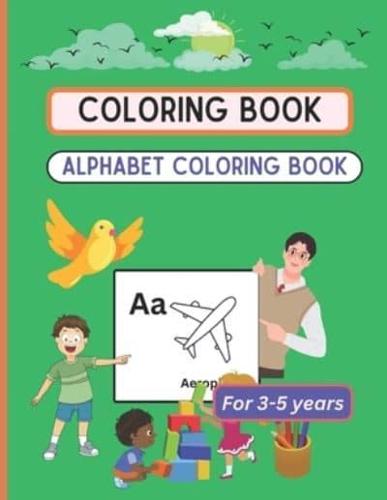 Kids Fun-Filled Coloring Book Age 3-5 Imaginative Objects Plane Animals Fruit Food Queen Kite