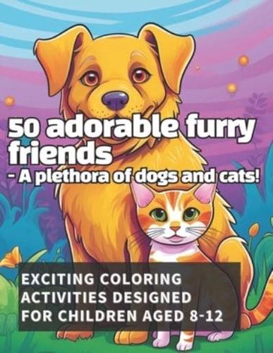 50 Dogs and Cats Coloring Book