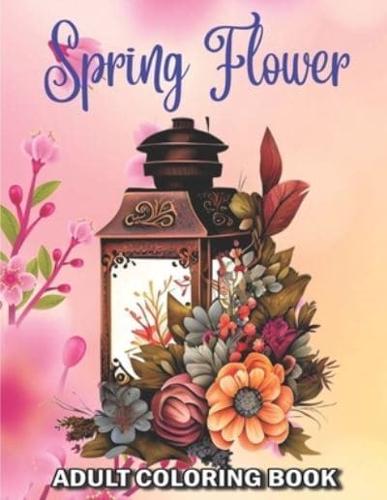 Spring Flower Adult Coloring Book