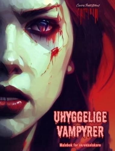 Uhyggelige Vampyrer Malebok for Skrekkelskere Kreative Vampyrscener for Tenåringer Og Voksne