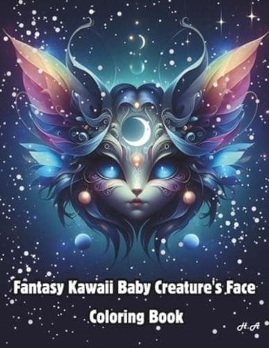 Fantasy Kawaii Baby Creature's Face Coloring Book