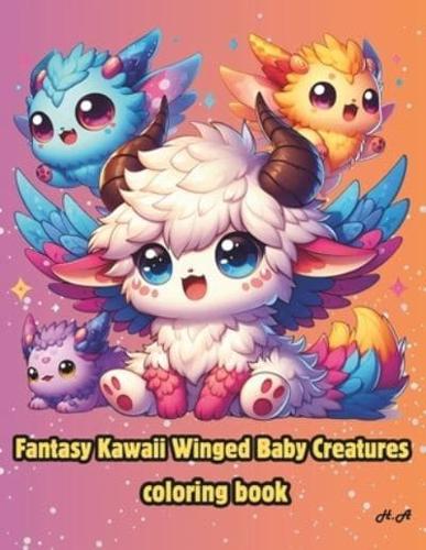 Fantasy Kawaii Winged Baby Creatures Coloring Book