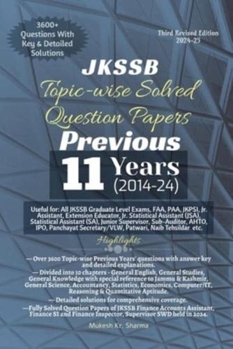JKSSB Topic-Wise Solved Question Papers