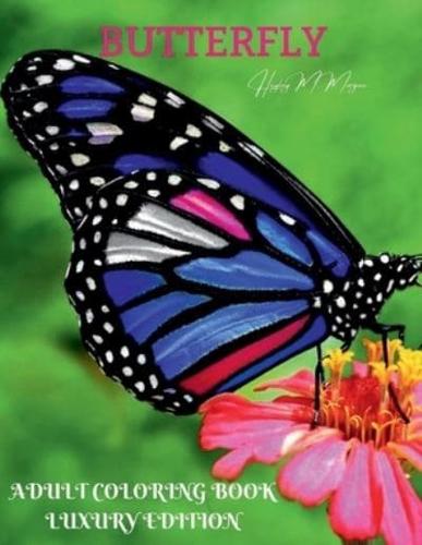 Butterfly Adult Coloring Book Luxury Edition