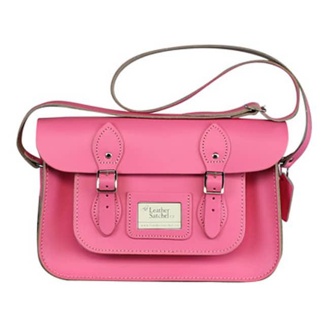 Leather Satchel - Baby Pink 12.5