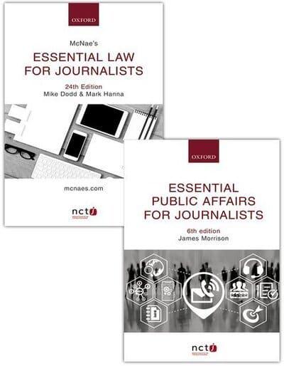 McNae's Essential Law for Journalists and Essential Public Affairs for  Journalists Pack : Mark Hanna, : 9780198855668 : Blackwell's