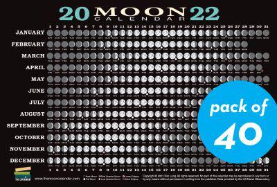 October 2022 Lunar Calendar 2022 Moon Calendar Card (40 Pack) : Kim Long : 9781615197859 : Blackwell's