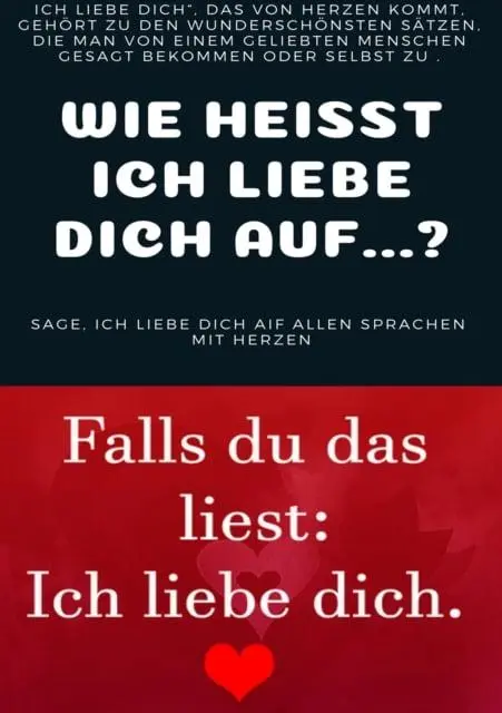 Wie heit ICH LIEBE dich auf...? : Duthel Heinz (author) : 9783742734976 :  Blackwell's