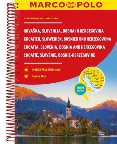 Croatia, Slovenia, Bosnia and Hercegovina Marco Polo Road Atlas : Marco Polo  : 9783829736886 : Blackwell's