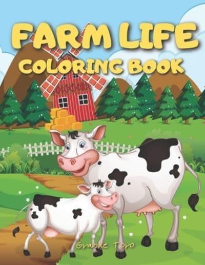 Country Farm Coloring Book and Relaxation Stress Relief An Adult Coloring Book of Charming Countryside Designs for Creativity 