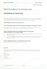 Progress of Scrutiny, 30 November 2009 - U K Stationery Office (creator)