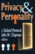 Privacy & Personality - J. Roland Pennock, John W. Chapman