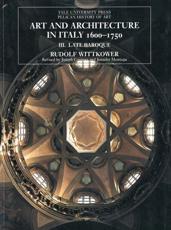 Art and Architecture in Italy, 1600-1750 - Rudolf Wittkower, Joseph Connors, Jennifer Montagu