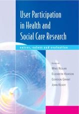 User Participation in Health and Social Care Research