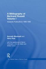 A Bibliography of Bertrand Russell - Kenneth Blackwell, Harry Ruja
