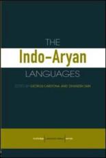 The Indo-Aryan Languages - Cardona, George