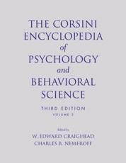 The Corsini Encyclopedia of Psychology and Behavioral Science. Vol. 2 - W. Edward Craighead, Raymond J. Corsini