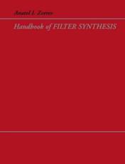 Handbook of Filter Synthesis - Anatol I. Zverev