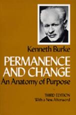 Permanence and Change - Kenneth Burke