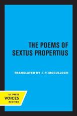 The Poems of Sextus Propertius
