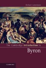 The Cambridge Introduction to Byron - Lansdown, Richard