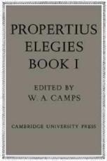 Propertius: Elegies: Book 1 - Propertius, Sextus