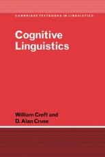 Cognitive Linguistics - Cruse, Alan