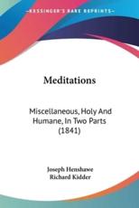 Meditations - Joseph Henshawe, Richard Kidder (other)
