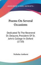 Poems On Several Occasions - Nicholas Amhurst (author)