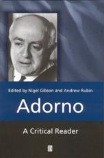 Adorno - Nigel C. Gibson, Andrew Rubin