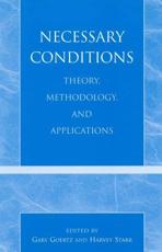 Necessary Conditions - Gary Goertz, Harvey Starr