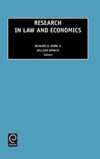 Research in Law and Economics, Volume 19 - R. O. Zerbe, Zerbe